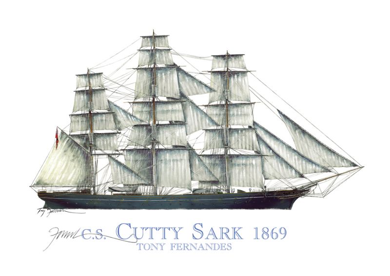 First Day Cover CS Cutty Sark 1869 by Tony Fernandes